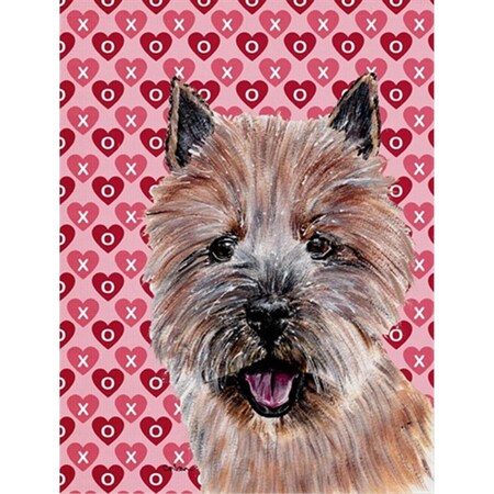 Carolines Treasures Norwich Terrier Hearts And Love Flag Canvas House Size SC9710CHF